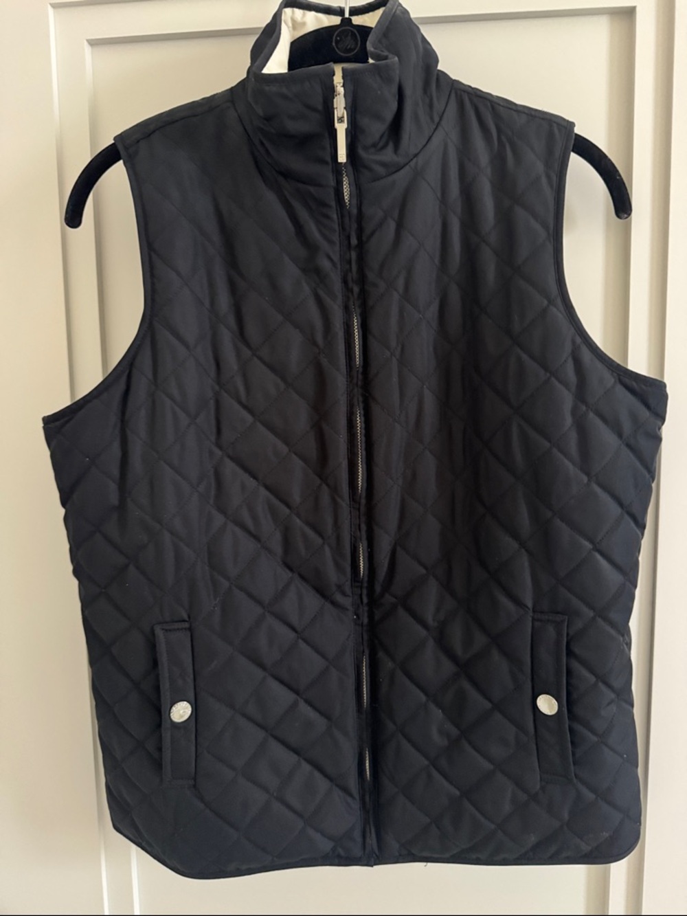 Lauren Ralph Lauren Quilted Fully Reversible Black and Cream Vest. Small.